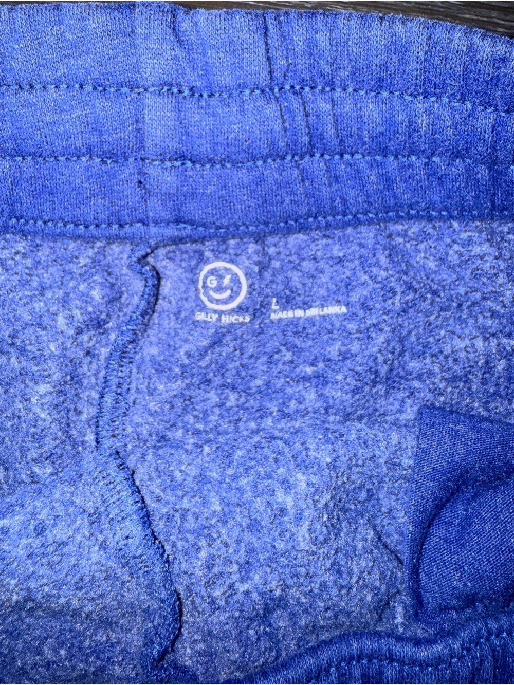 Gilly Hicks Bright Blue Drawstring Athletic Sweat Shorts Size L Women Pockets - Picture 6 of 6
